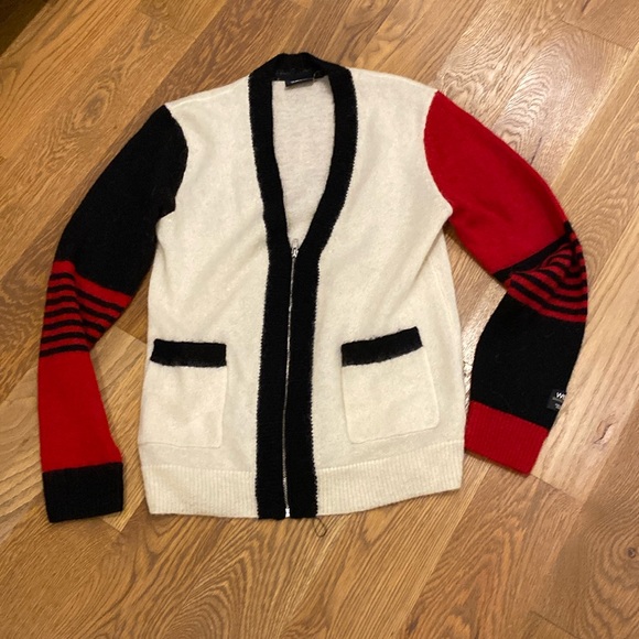 Wesc Sweaters - WeSC// color block cardigan, size L